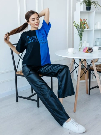 Футболка с принтом больших размеров спортивная ФК531