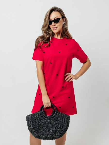 Платье женское летнее короткое больших размеров повседневное