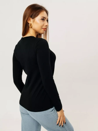 Лонгслив женский облегающий с принтом дк573