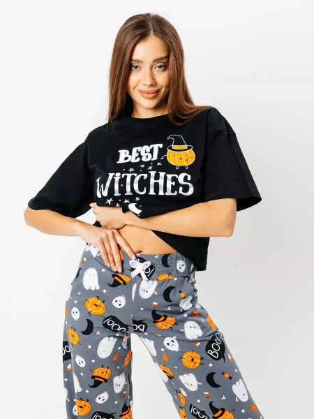 Пижама с штанами брючная большие размеры