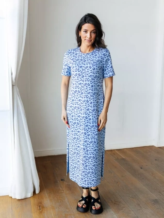 Платье женкое домашнее леопардовое больших размеров ПЛК609