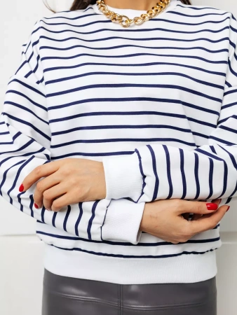 Кофта в полоску нарядная больших размеров джемпер