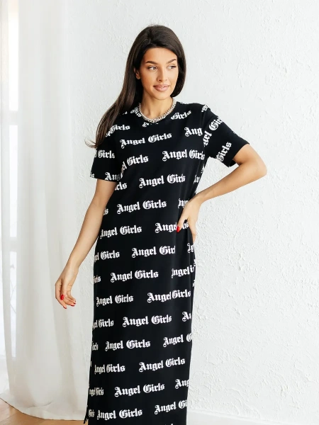 Платье футболка женкое трикотажное больших размеров ПЛК609