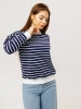 Кофта в полоску нарядная больших размеров джемпер