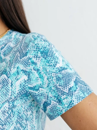 Футболка прямая с принтом хлопок больших размеров ФК561