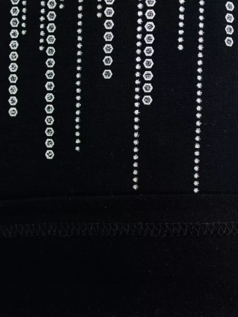 Футболка с принтом базовая хлопок имитация страз