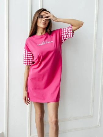 Туника удлиненная больших размеров хлопок с лайкрой