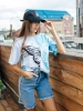 Футболка оверсайз с принтом новогодняя больших размеров