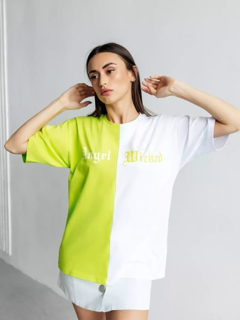 Футболка с принтом оверсайз больших размеров ФК531