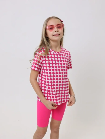 Футболка для девочки с принтом хлопок летняя пляжная