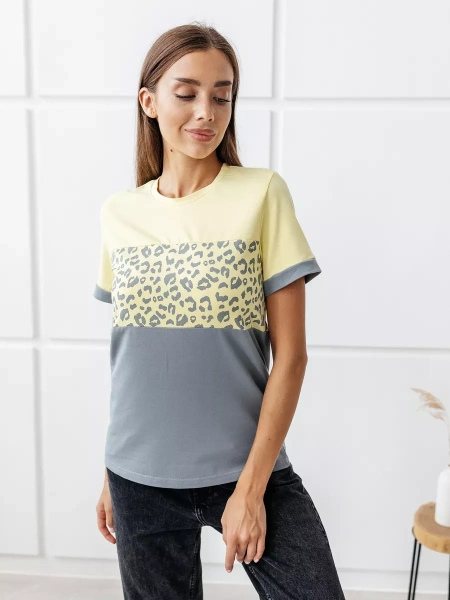 Футболка хлопок с принтом новогодняя больших размеров