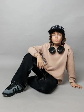 Свитшот детский базовый оверсайз теплый