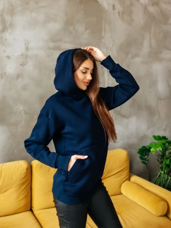 Однотонное худи с начесом