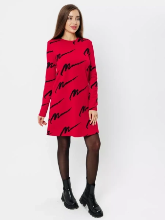 Платье женское трикотажное больших размеров трапеция ПЛИ577