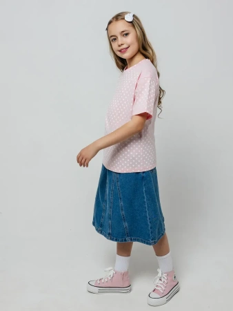 Футболка для девочки с принтом хлопок летняя пляжная