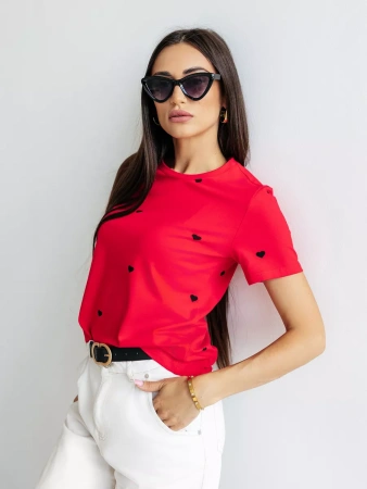 Футболка женская с принтом хлопок больших размеров ФК561