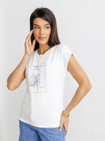 Футболка большого размера с принтом праздничная