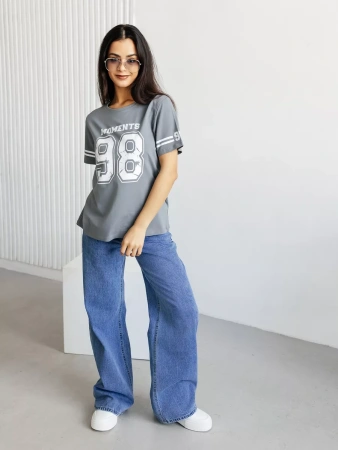 Футболка хлопок с принтом новогодняя больших размеров