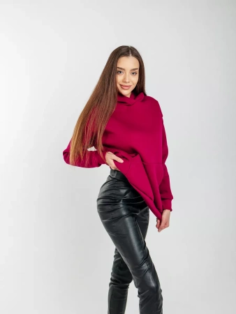 Однотонное худи с начесом