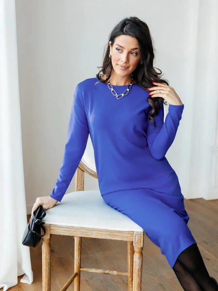 Платье трикотажное вечернее длинное ПЛМ582