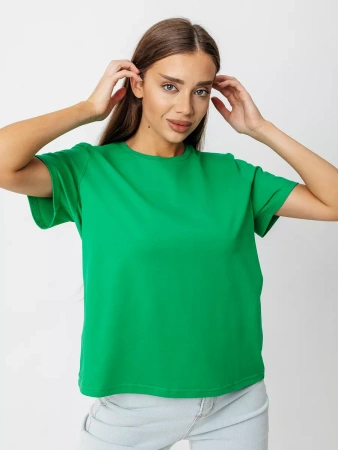 Короткая футболка приталенная одежда хлопок ФК561