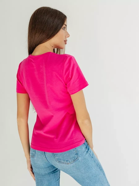 Короткая футболка приталенная одежда хлопок ФК561