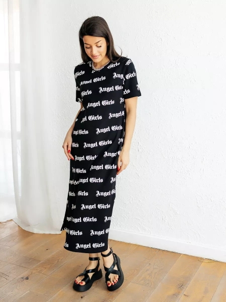 Платье футболка женкое трикотажное больших размеров ПЛК609