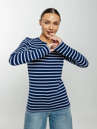 Лонгслив тельняшка большого размера джемпер