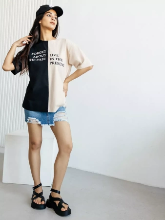 Футболка с принтом больших размеров спортивная ФК531