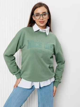 Свитшот женский толстовка больших размеров кофта ДФ579