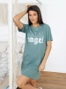 Хлопковая ночная сорочка с надписью