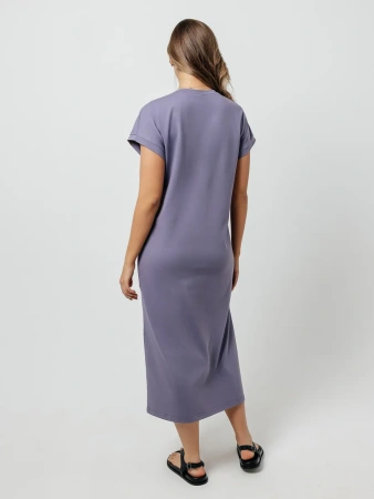 Платье женское летнее трикотажное больших размеров длинное