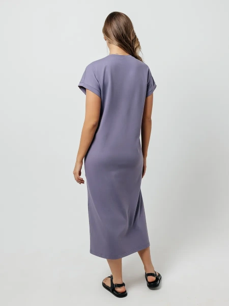 Платье женское летнее трикотажное больших размеров длинное