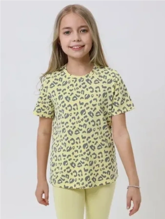 Футболка для девочки с принтом хлопок летняя пляжная