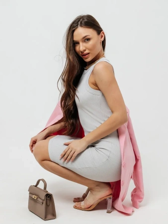 Платье женское в рубчик