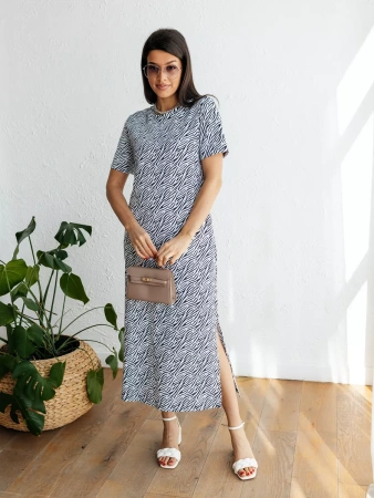 Платье женкое трикотажное домашнее больших размеров ПЛК609