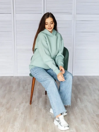 Однотонное худи с начесом