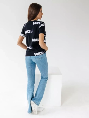 Футболка с принтом больших размеров новогодняя ФК561