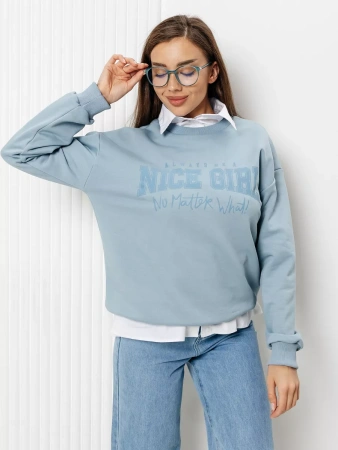 Свитшот женский толстовка больших размеров кофта ДФ579