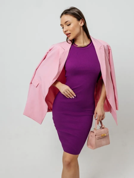 Платье женское в рубчик