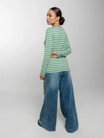 Лонгслив тельняшка большого размера джемпер