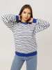 Кофта в полоску нарядная больших размеров джемпер