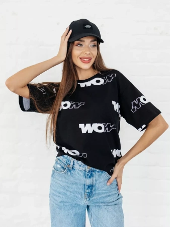 Футболка оверсайз с принтом большого размера