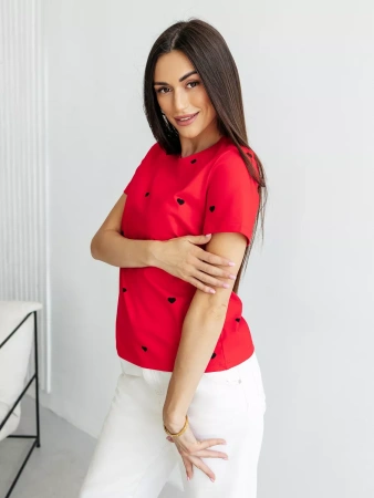 Футболка женская с принтом хлопок больших размеров ФК561