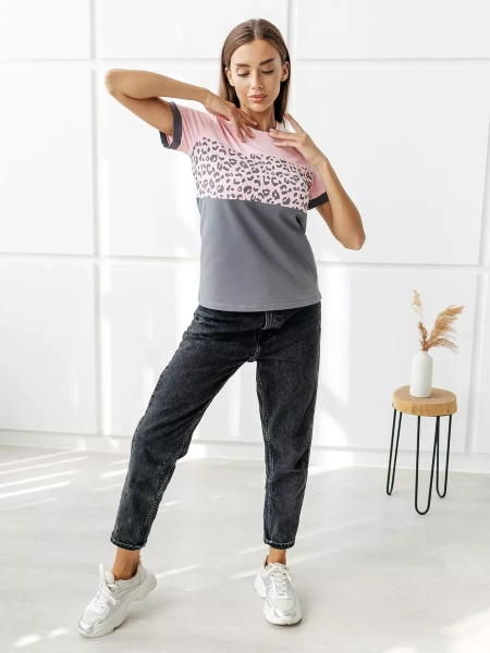 Футболка хлопок с принтом новогодняя больших размеров