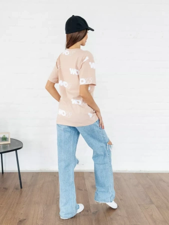 Футболка оверсайз с принтом большого размера