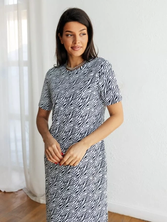 Платье женкое трикотажное домашнее больших размеров ПЛК609