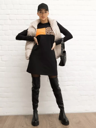 Платье женское трикотажное с длинным рукавом