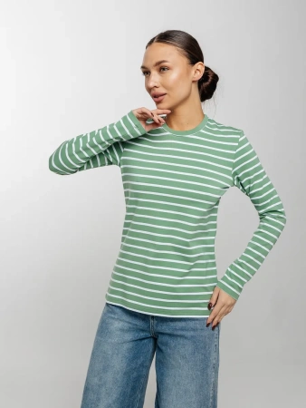 Лонгслив тельняшка большого размера джемпер