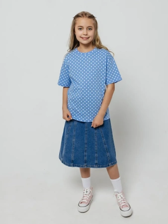 Футболка для девочки с принтом хлопок летняя пляжная